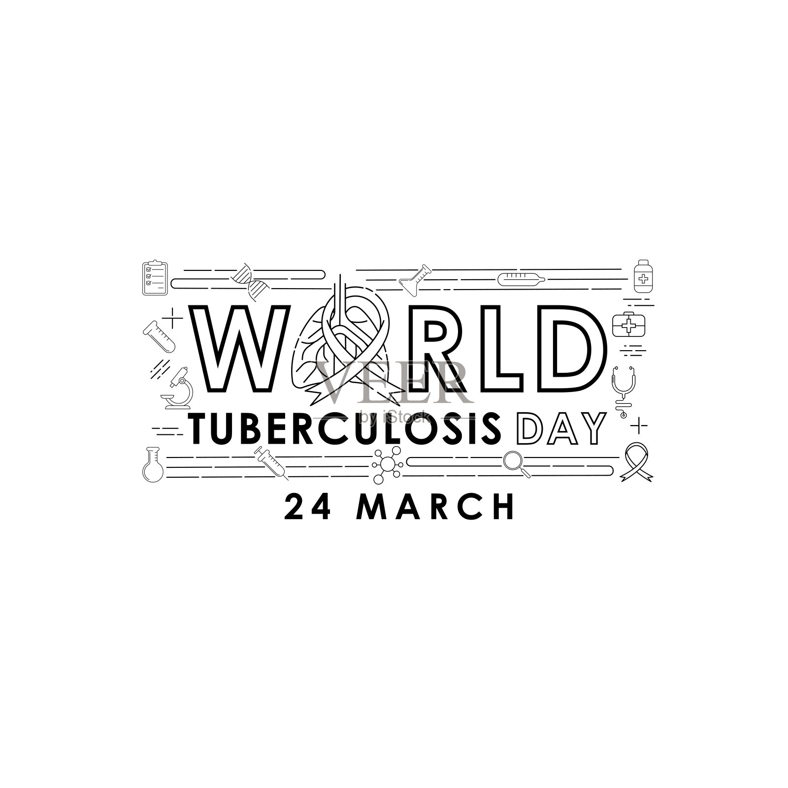 世界结核病日插画图片素材