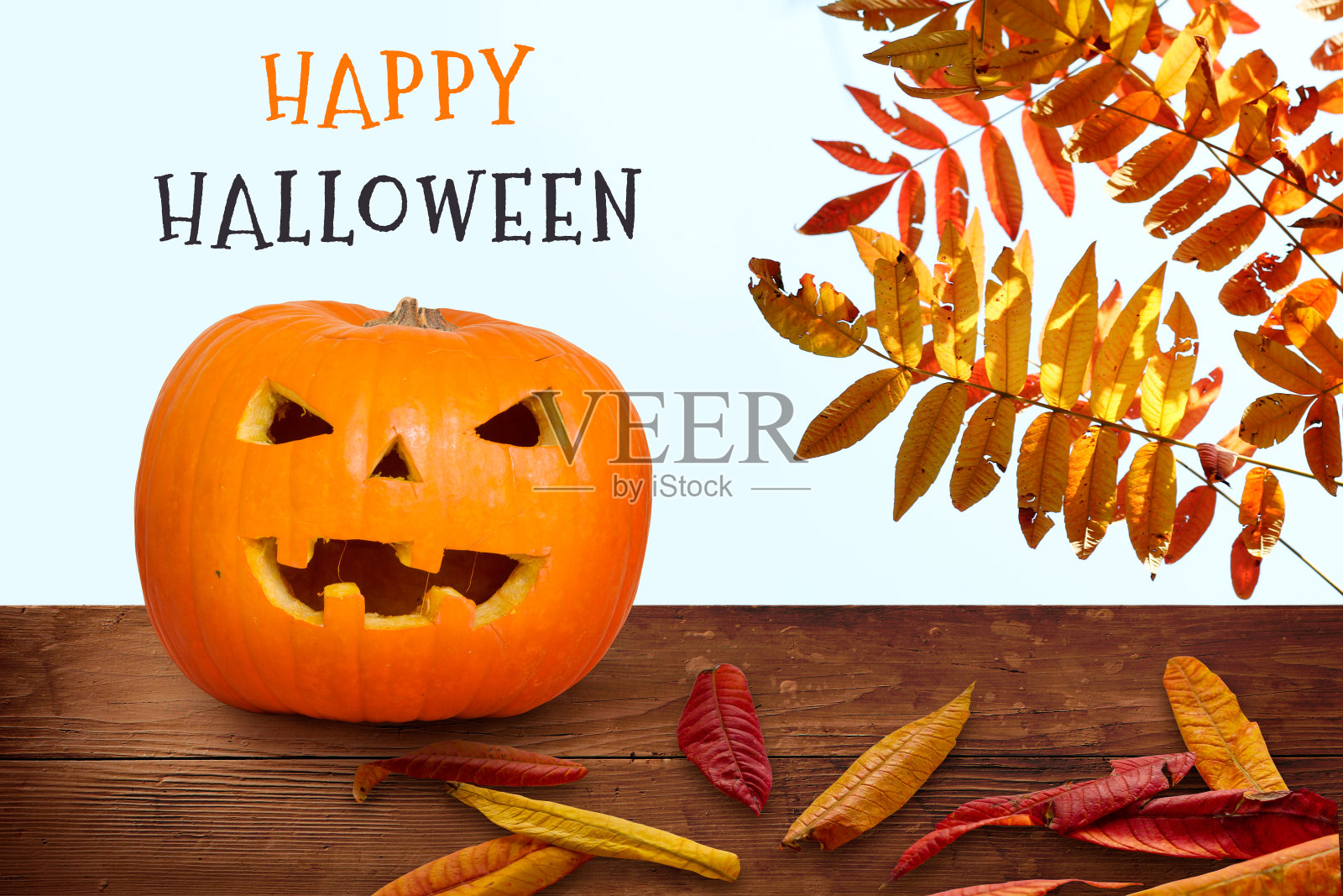 万圣节快乐的秋天横幅照片摄影图片