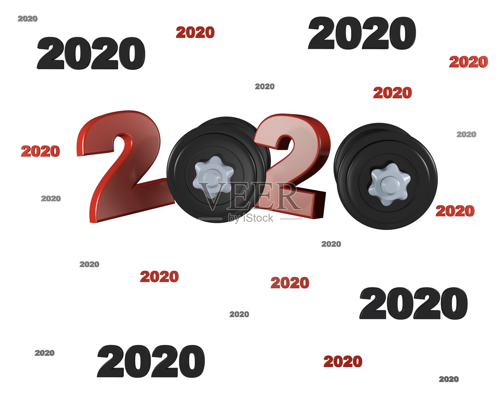 许多手哑铃2020设计照片摄影图片