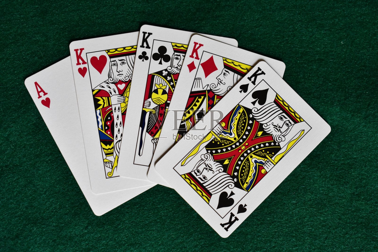 扑克，四人一类，照片摄影图片