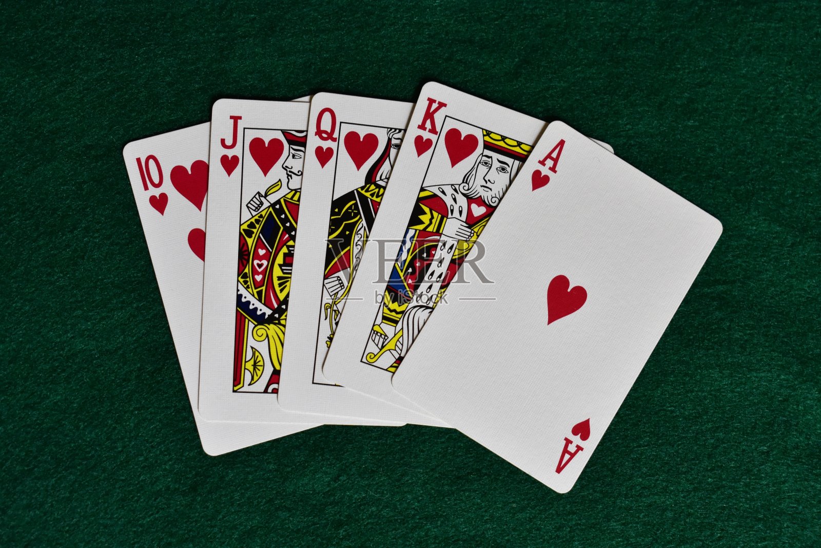 扑克同花顺照片摄影图片