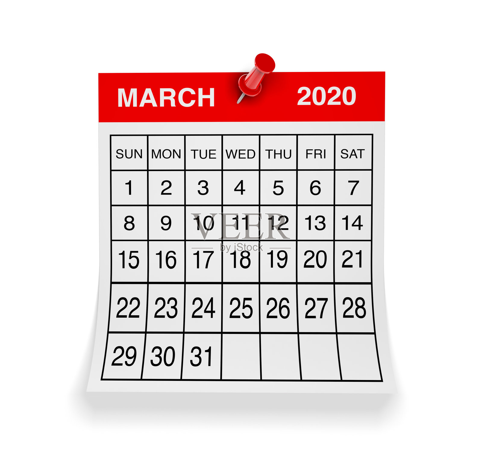 2020年3月日历照片摄影图片