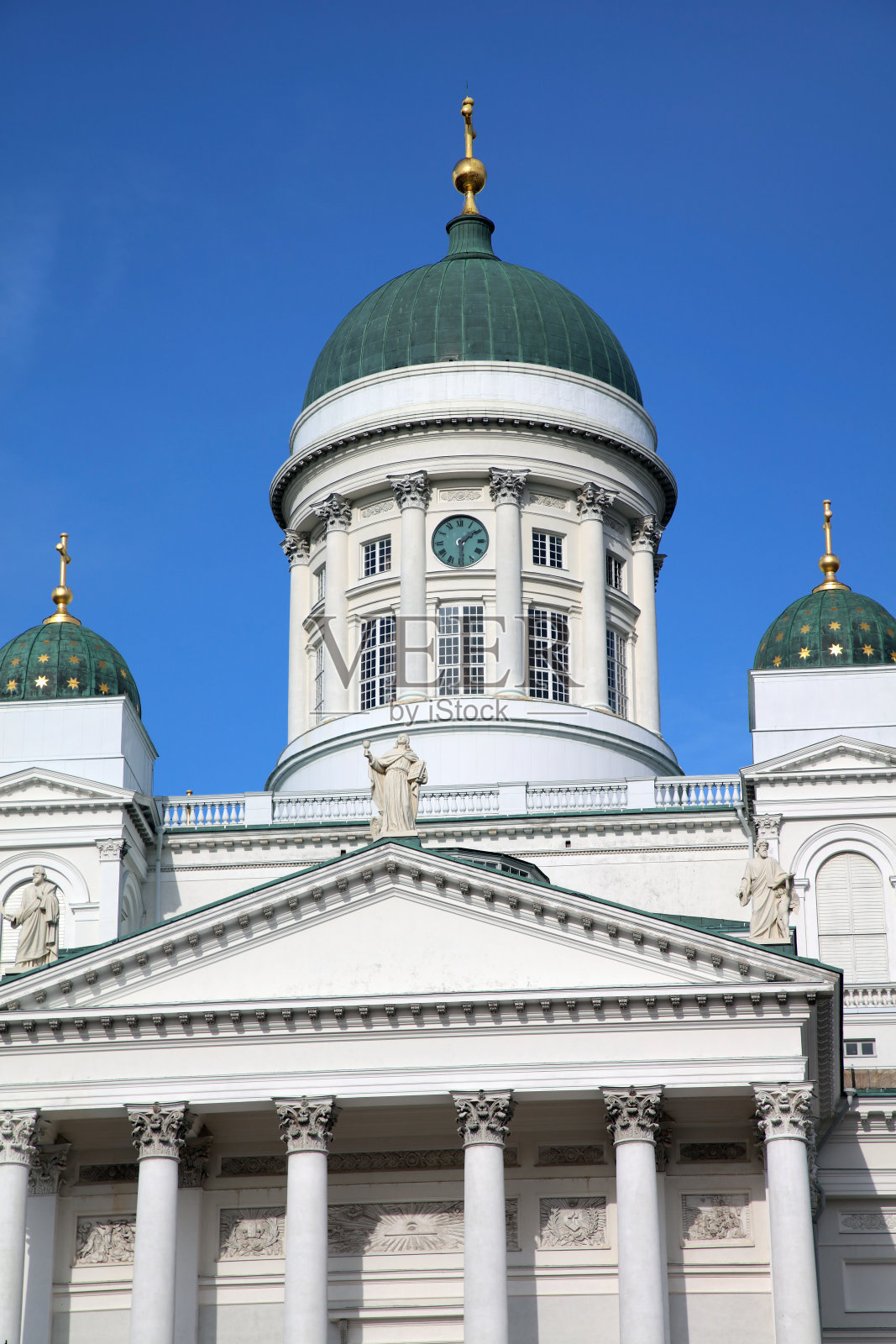 位于市中心的赫尔辛基大教堂。赫尔辛基。芬兰照片摄影图片