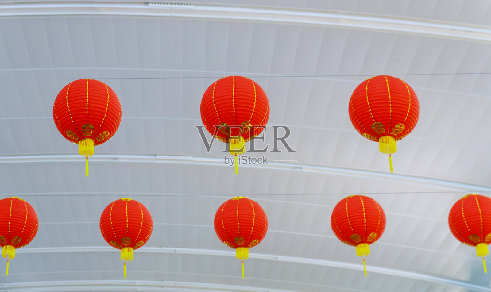 中国的灯笼在春节期间装饰照片摄影图片