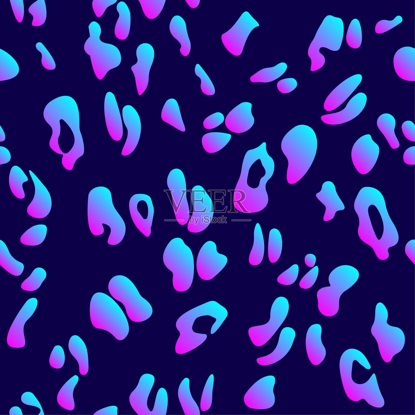 无缝梯度动物图案插画图片素材