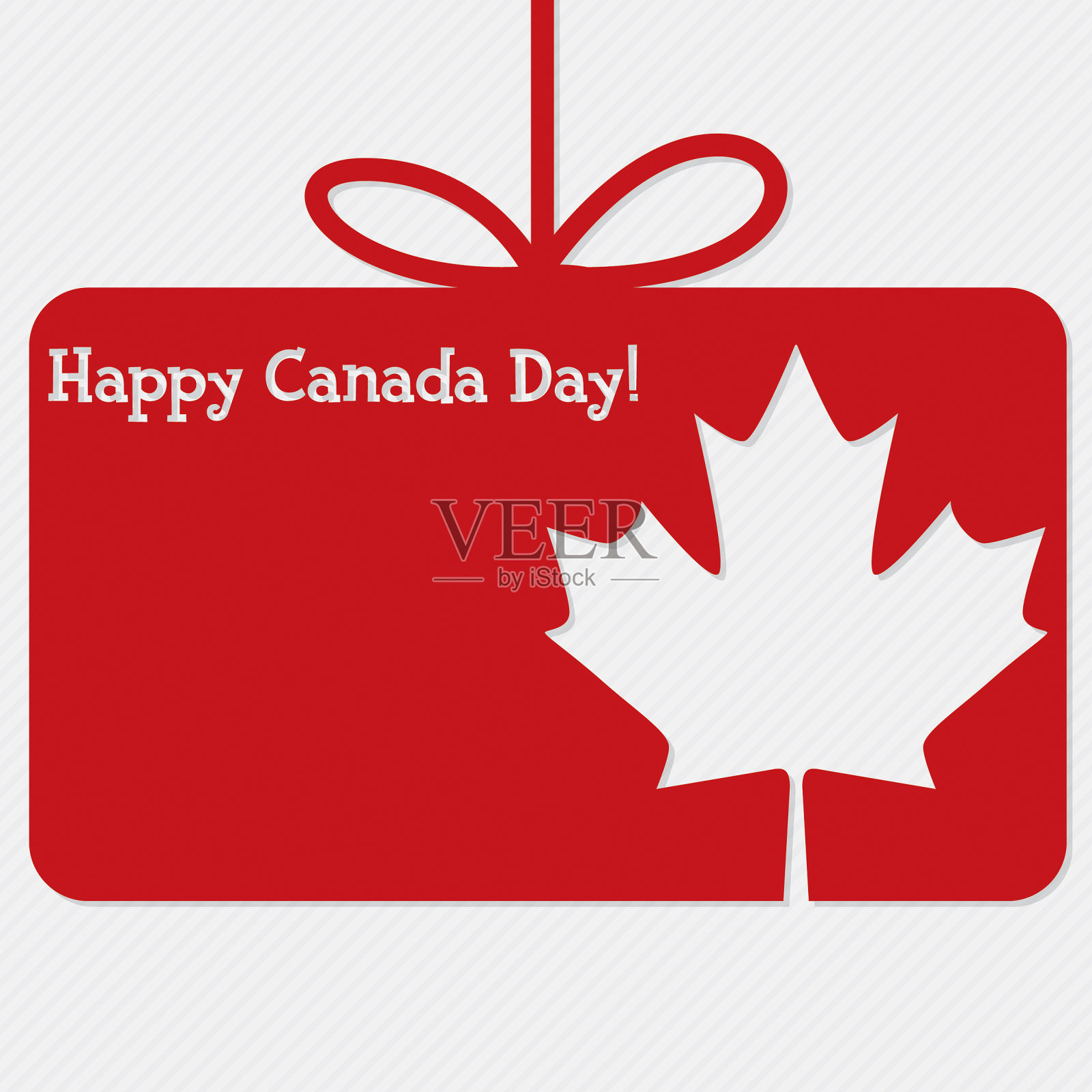 加拿大日裁剪标签卡在矢量格式。插画图片素材