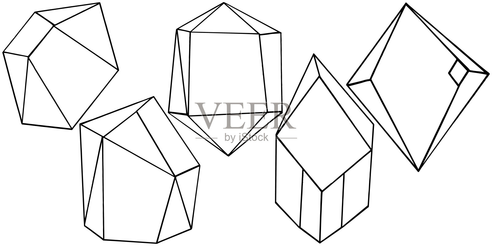 向量的几何形式。孤立的插画元素。马赛克的形状。插画图片素材
