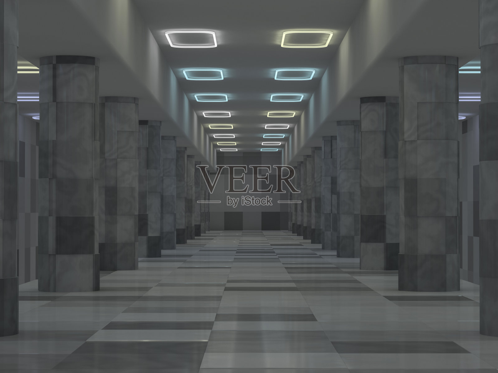 抽象的现代建筑背景。3 d照片摄影图片