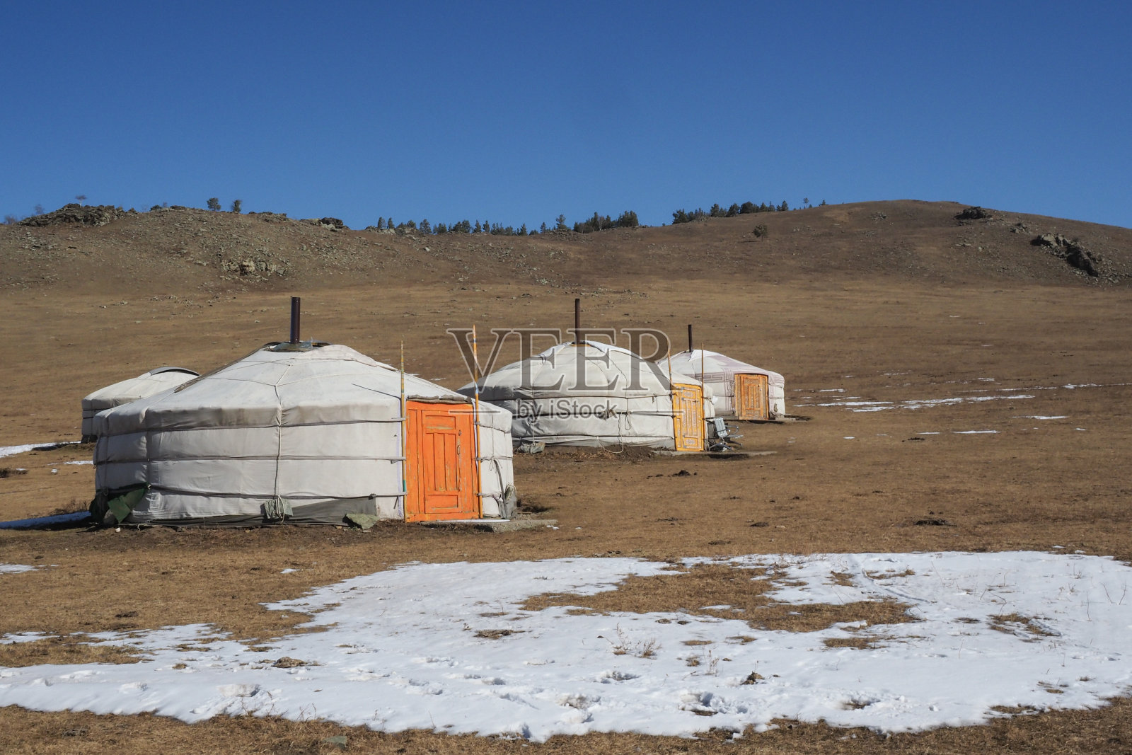 奥尔孔地区的蒙古包照片摄影图片