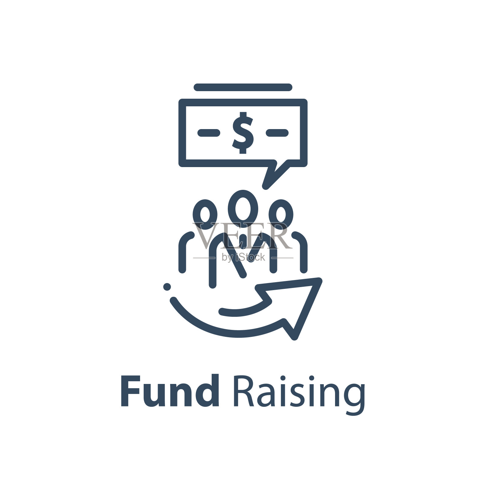 众筹概念、募资活动、风险投资、商业资助插画图片素材