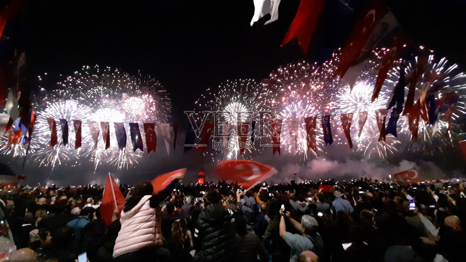 在博斯普鲁斯举行的土耳其共和国日庆祝活动İstanbul照片摄影图片