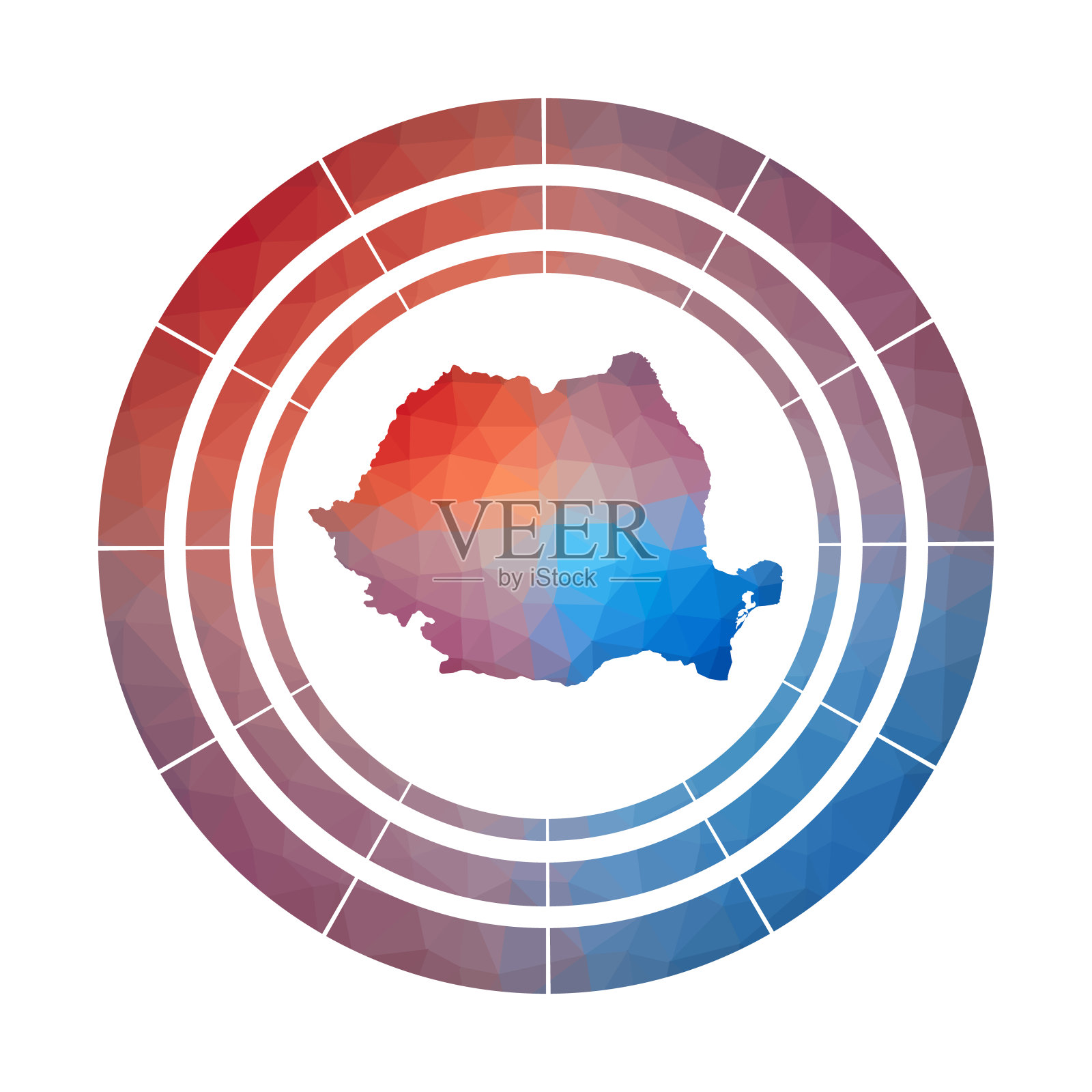 罗马尼亚徽章。插画图片素材