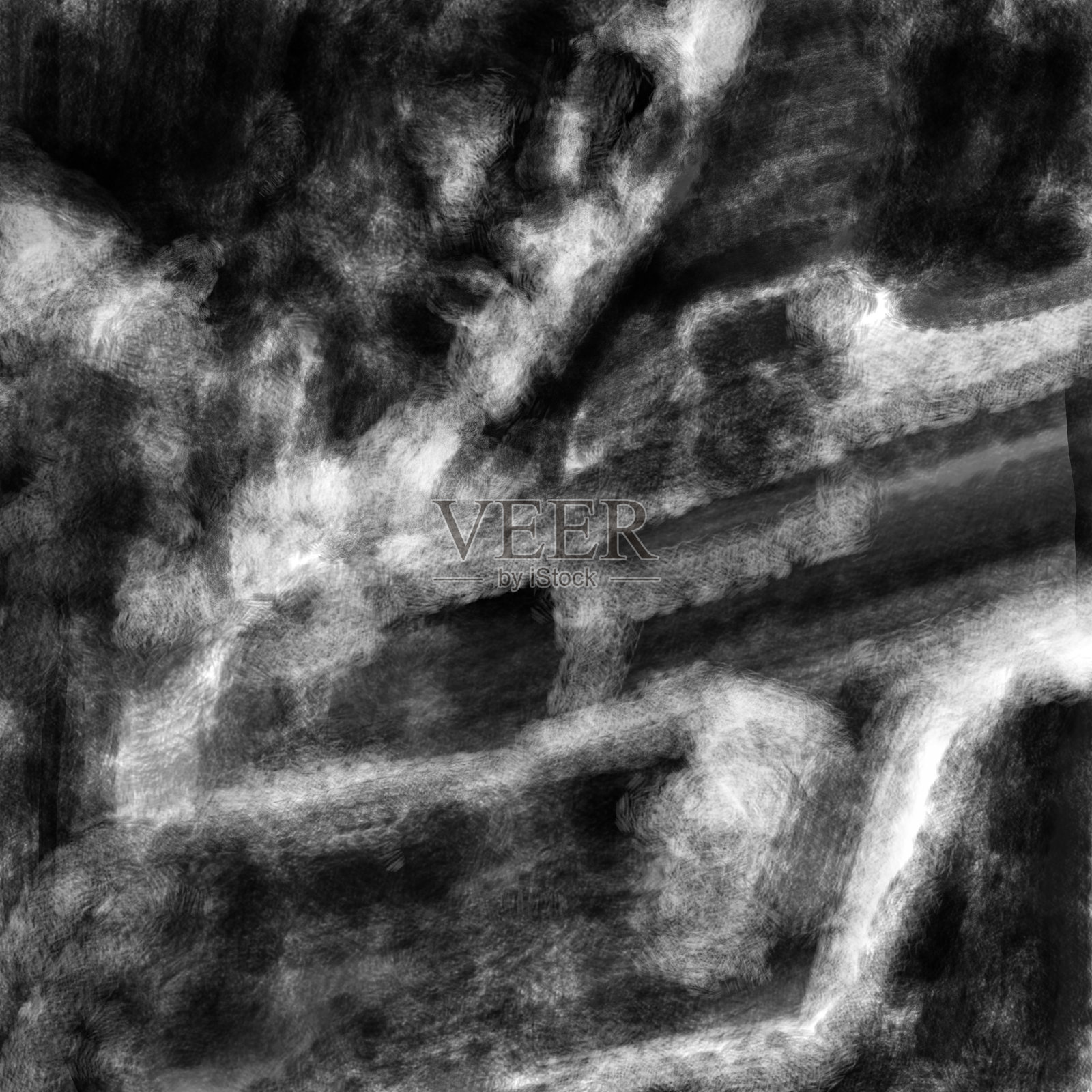 未来的危险士兵手里拿着重枪。插画图片素材