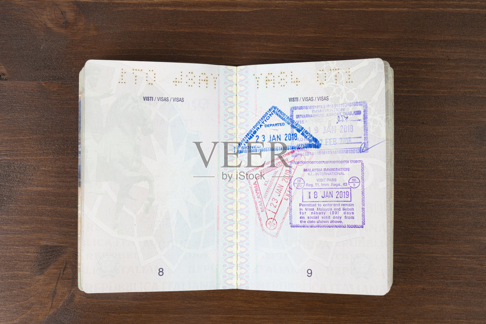 意大利护照照片摄影图片