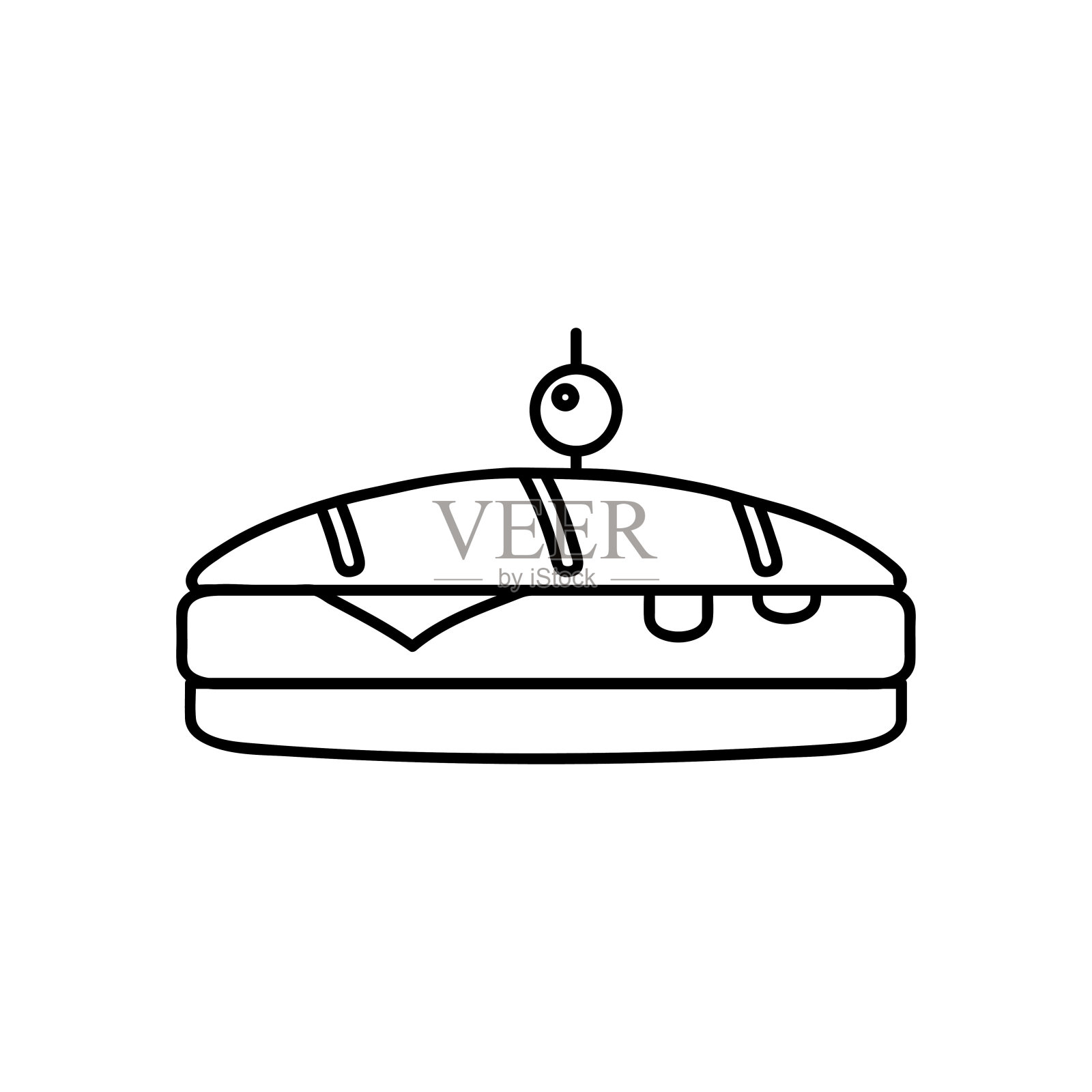 三明治图标或标志线条艺术风格。孤立的矢量插图图标标志概念为您的网站移动应用程序徽标UI设计。图标素材