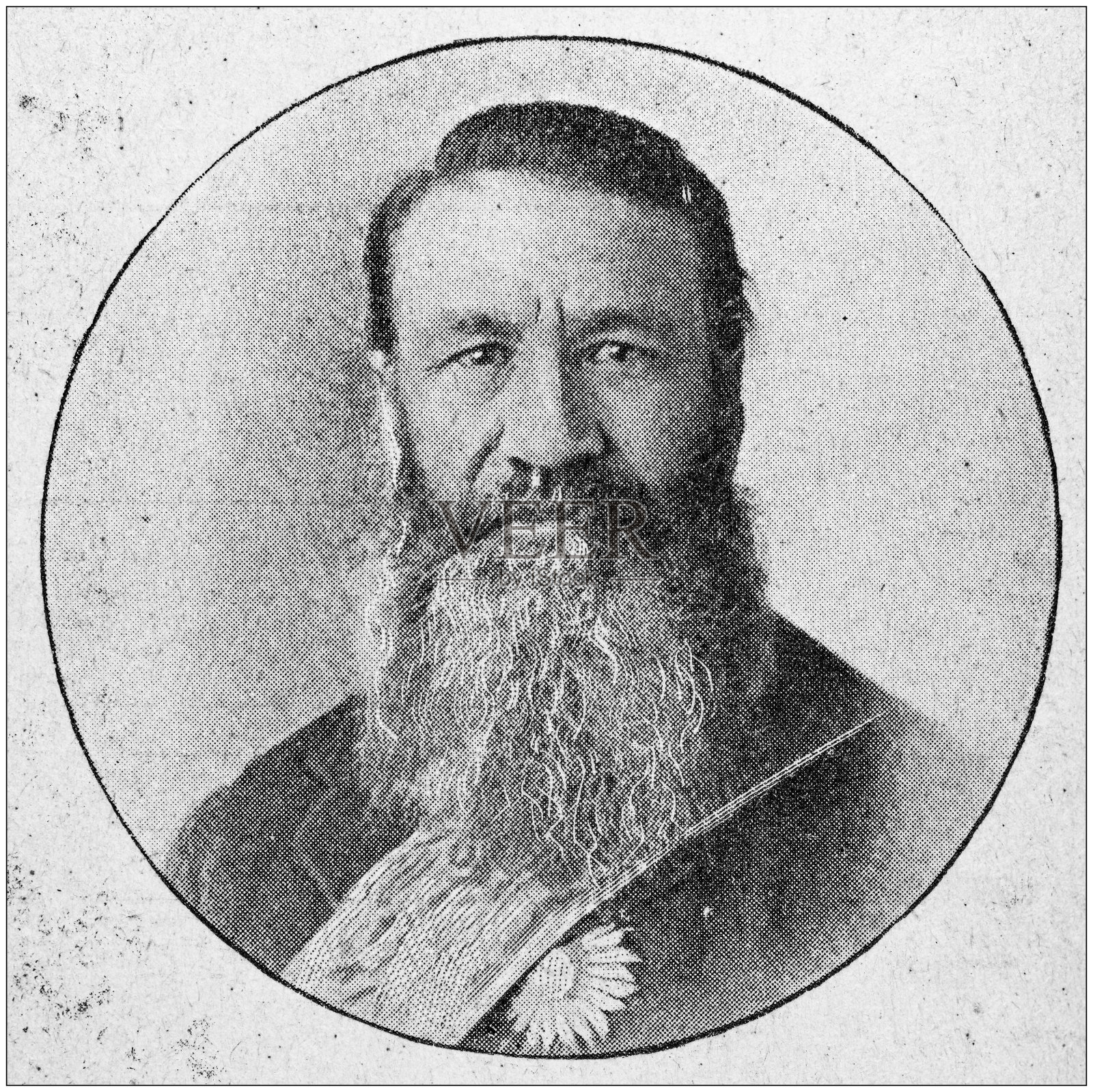 古董照片:朱伯特将军的肖像照片摄影图片