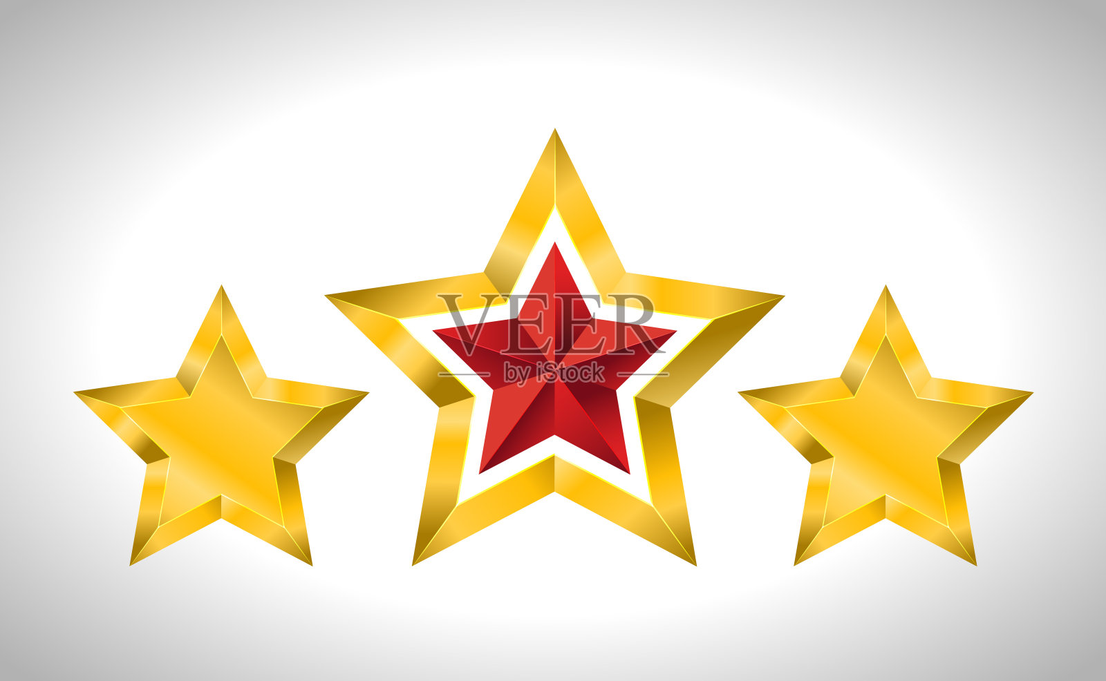 矢量插图3金星圣诞新年假期3D圣诞设计元素图片