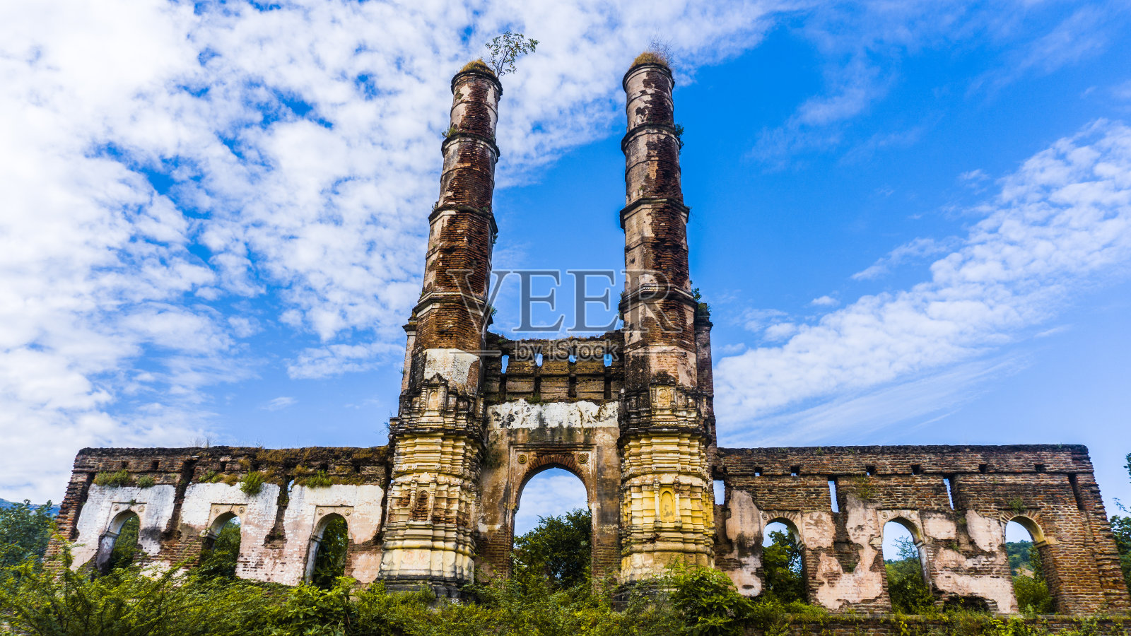 遗产Iteri Masjid的Champaner也被称为Amir manzil(砖墓)照片摄影图片