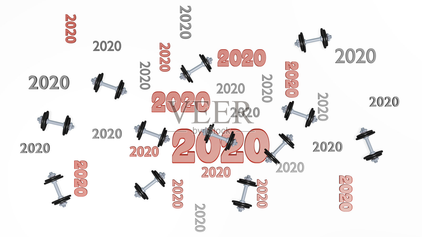 几个手哑铃2020设计与一些哑铃俯视图照片摄影图片