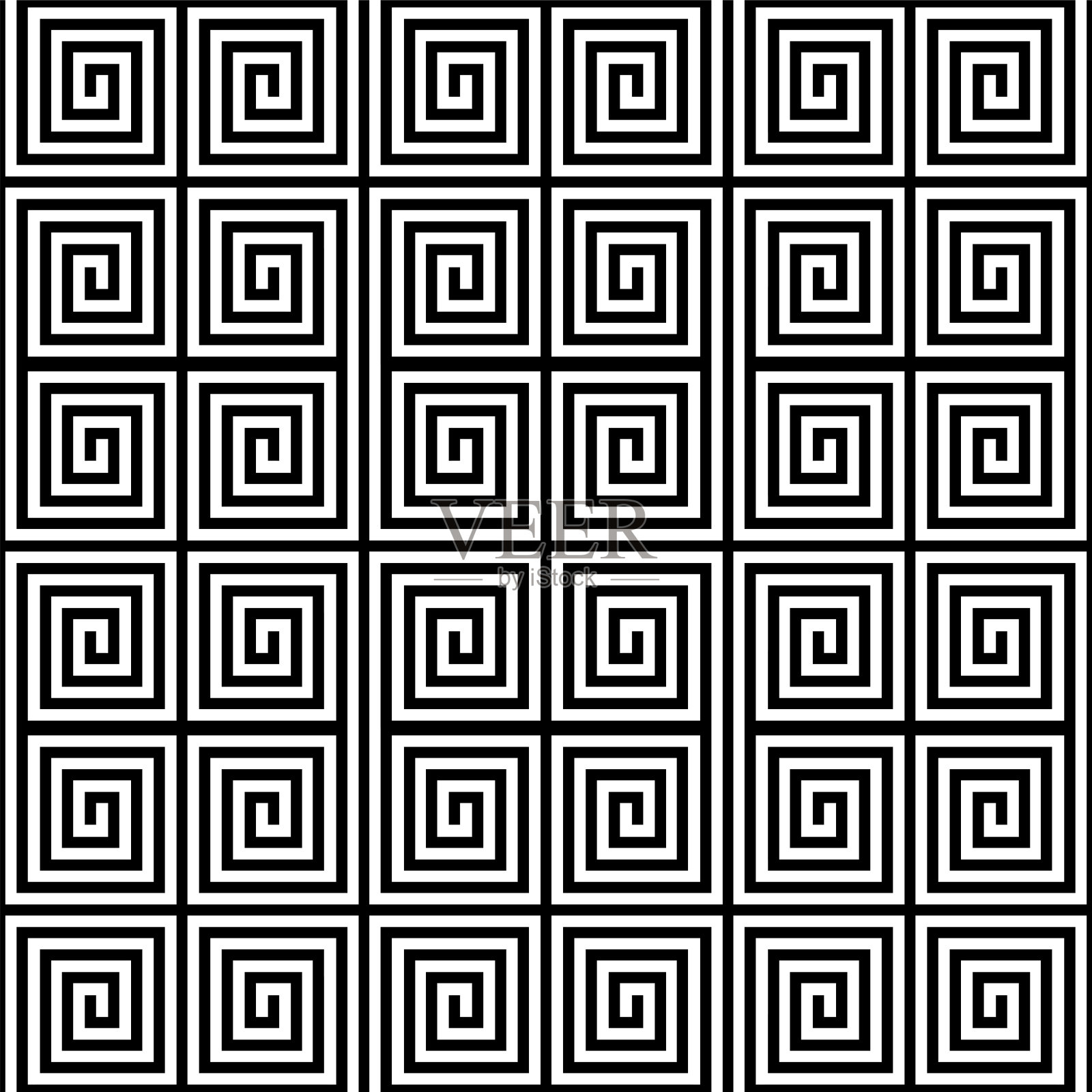 无缝的希腊螺旋模式。几何结构。插画图片素材