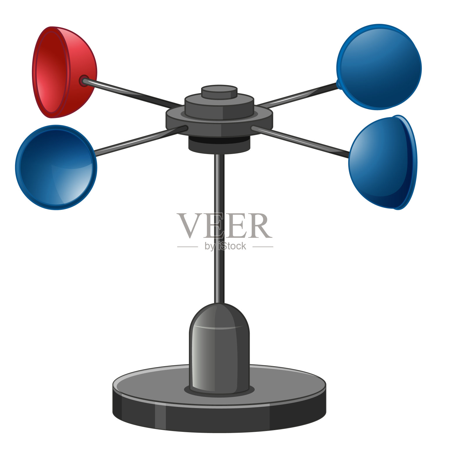 风速表在白色背景插画图片素材