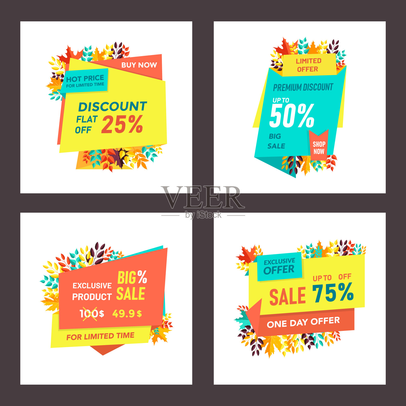 包装销售旗帜向量设计元素图片