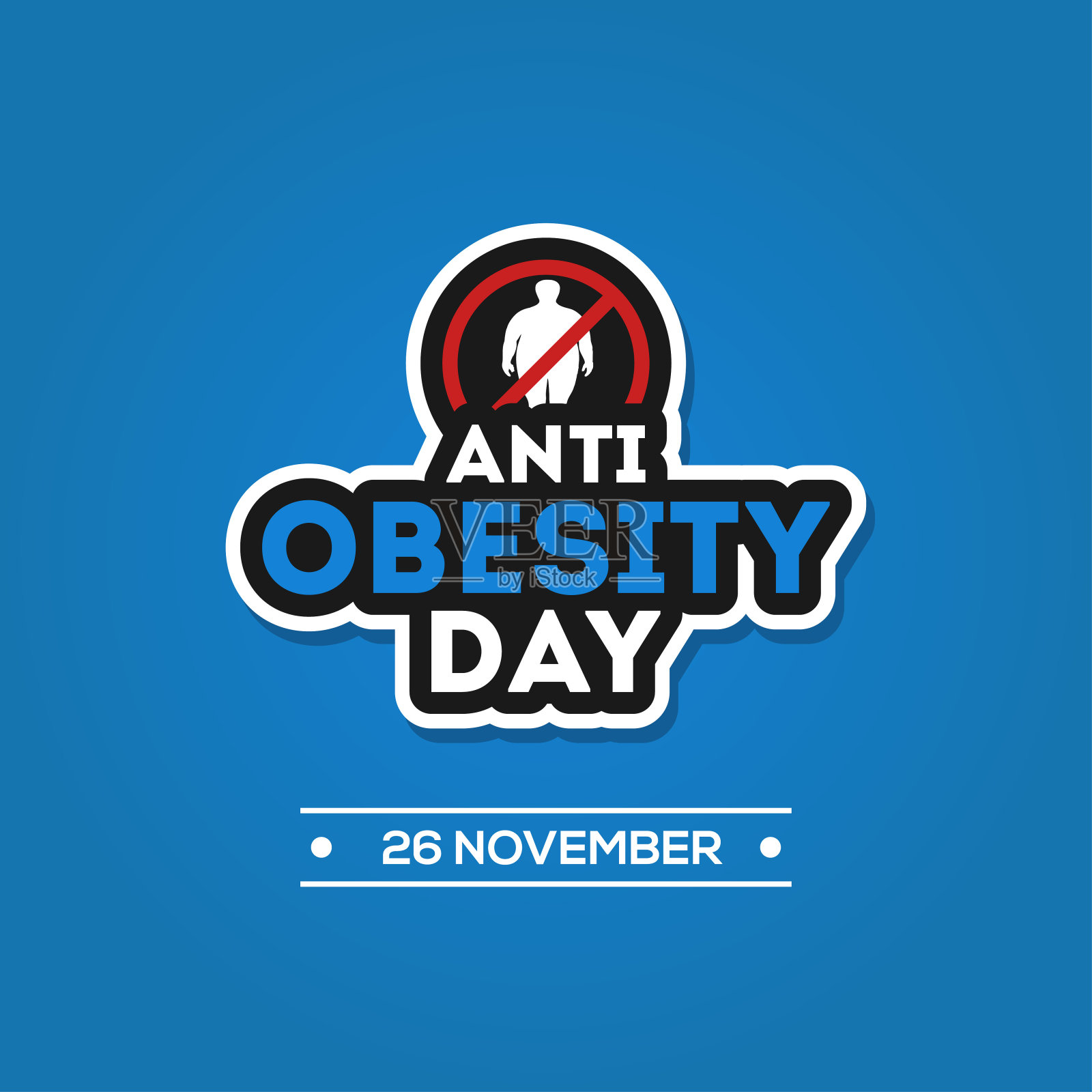 抗肥胖日矢量设计模板插画图片素材