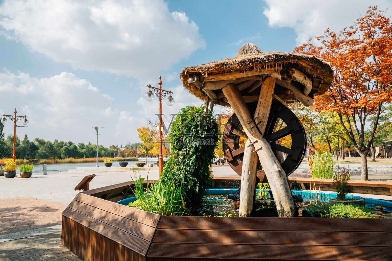 韩国首尔的世界杯公园，平华公园照片摄影图片