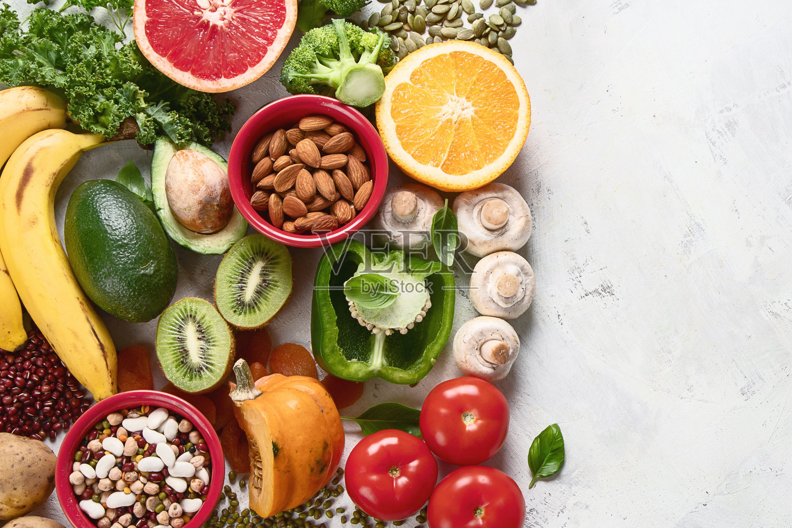 富含钾的健康食品照片摄影图片