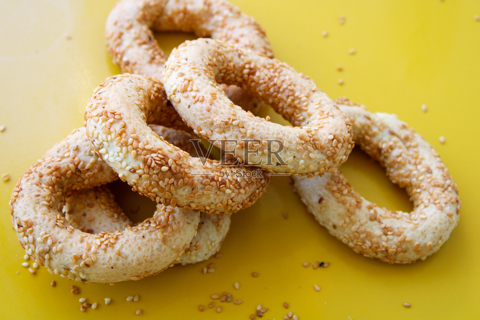 芝麻酥圈照片摄影图片