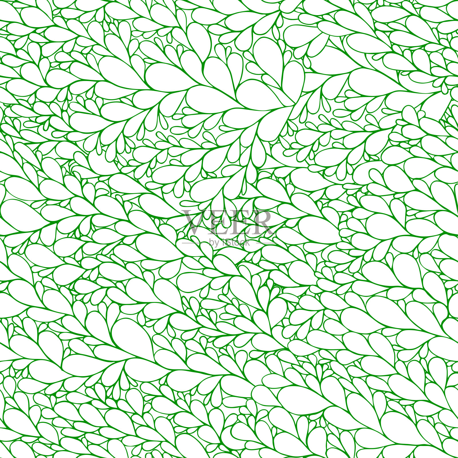 用于纺织品包装的树叶无缝图案矢量手绘插画插画图片素材