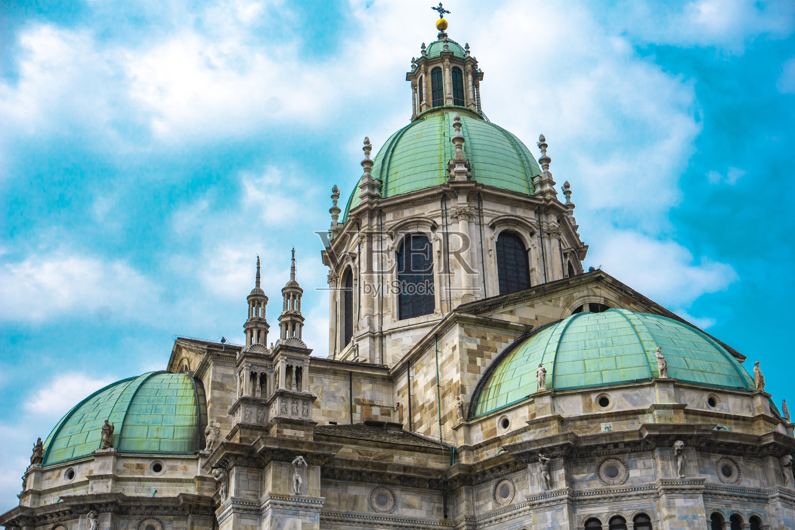 科莫大教堂的外部景观(大教堂)照片摄影图片