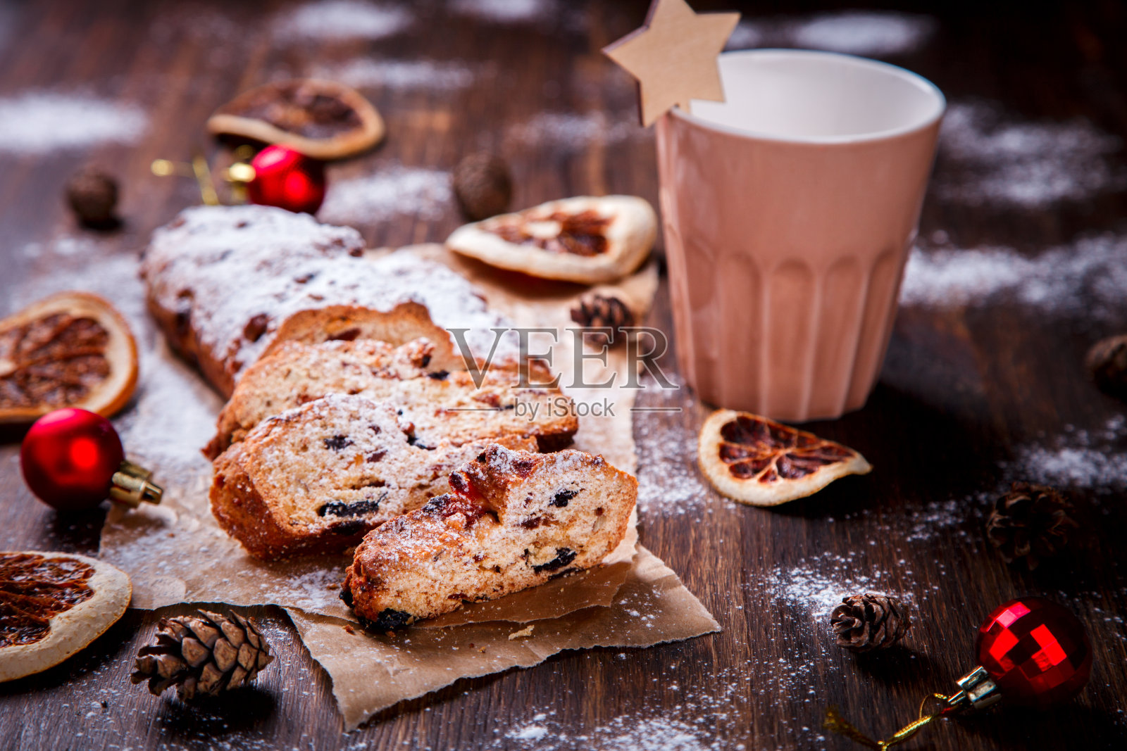 圣诞糕点 Dresdnen Stollen照片摄影图片