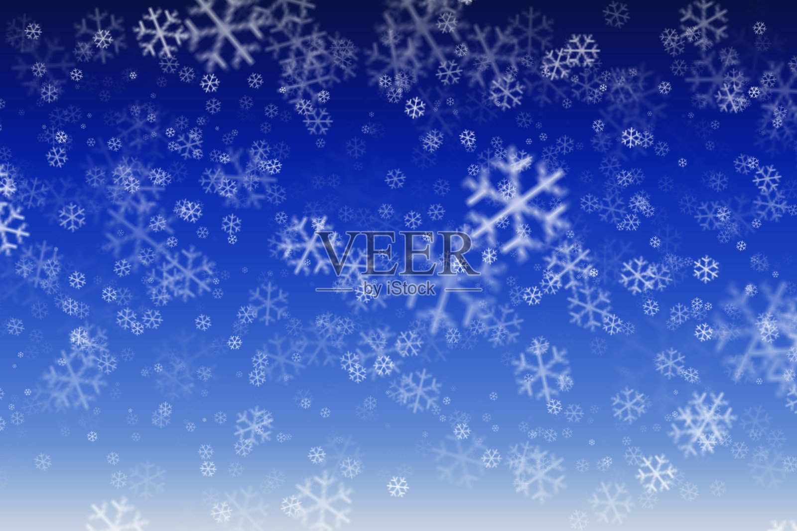 蓝色背景和雪花照片摄影图片