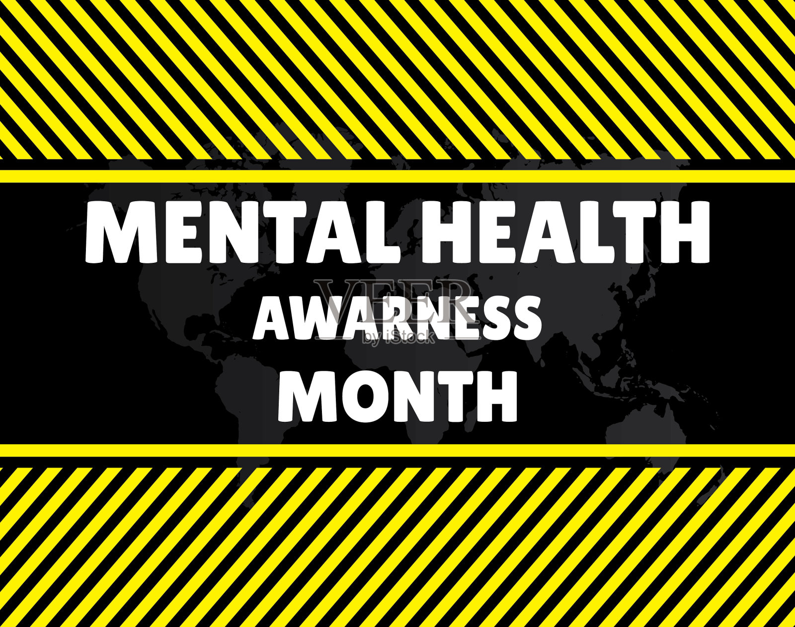 心理健康宣传周矢量设计模板插画图片素材