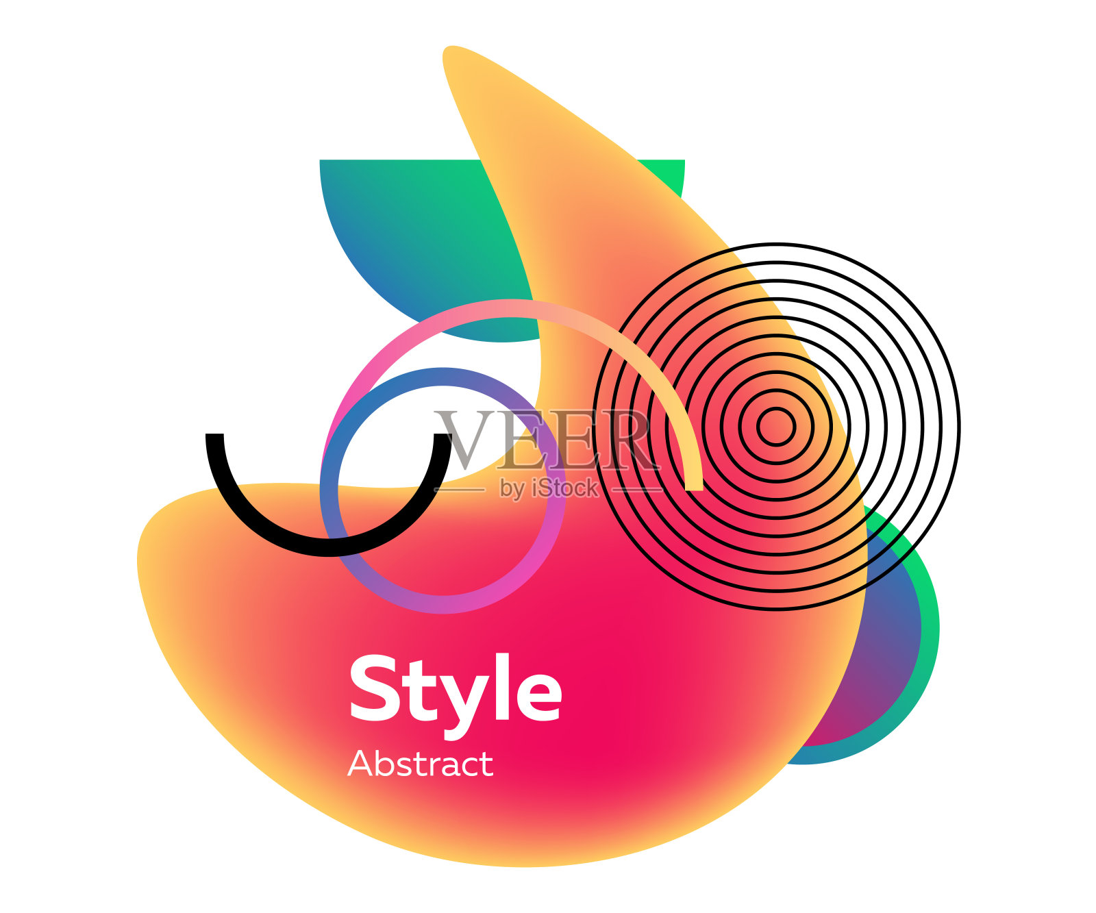 图形现代元素模板与抽象的背景设计插画图片素材