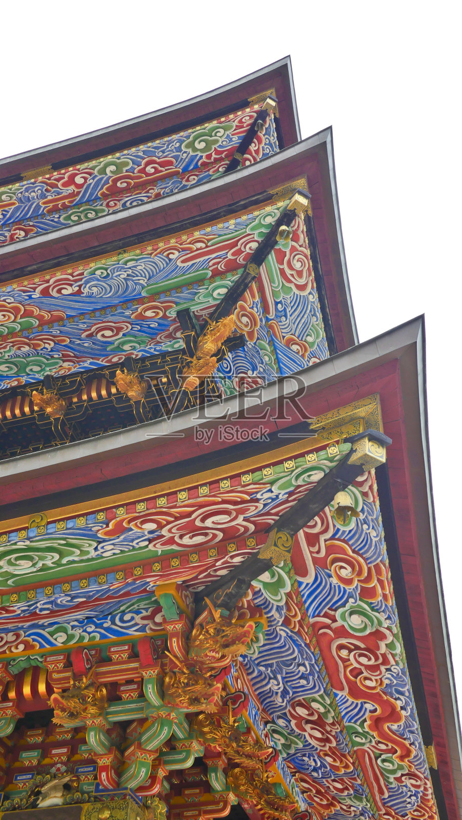 亚洲独特的东方建筑屋顶照片摄影图片