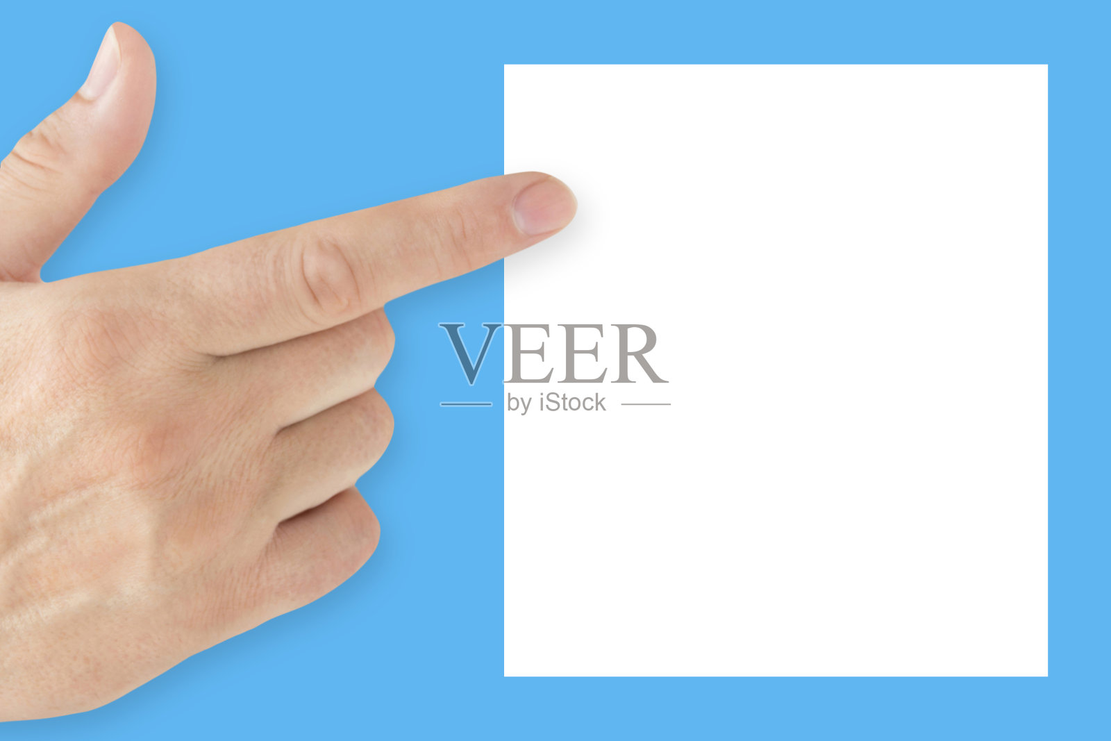 男性手，白色背景照片摄影图片