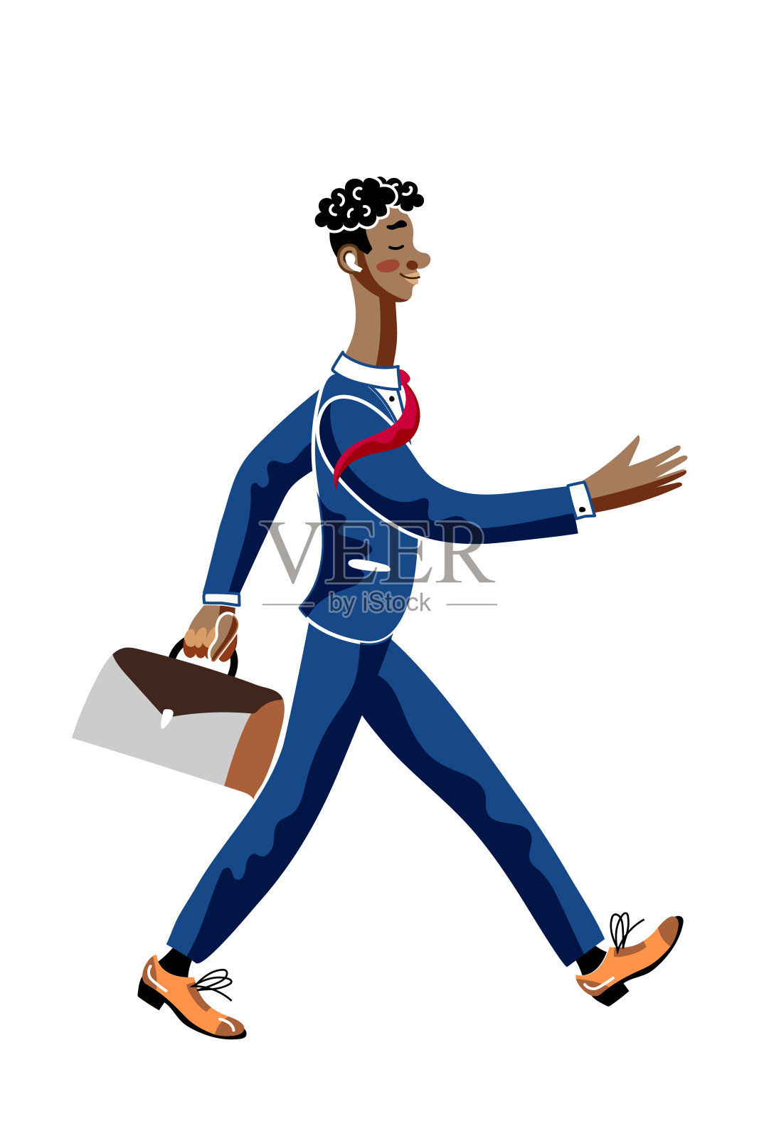 商人平面矢量图插画图片素材