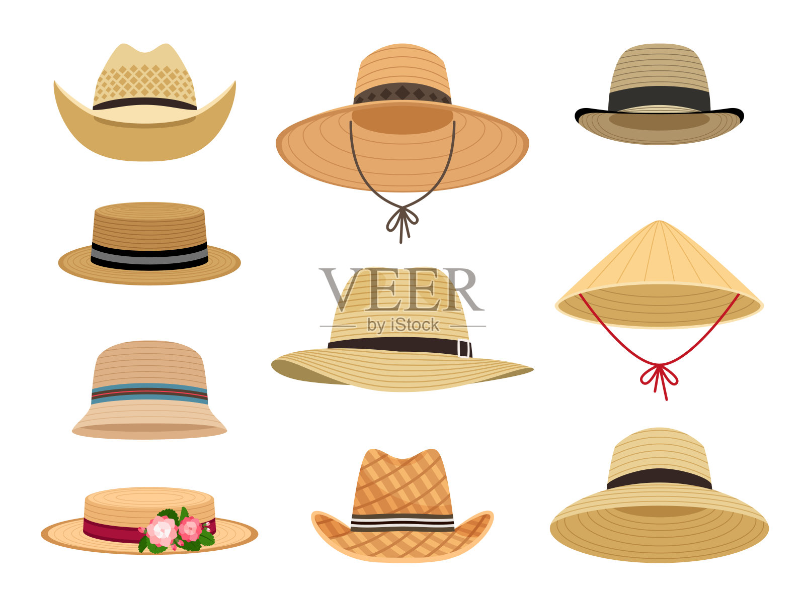 农民园艺帽子设计元素图片