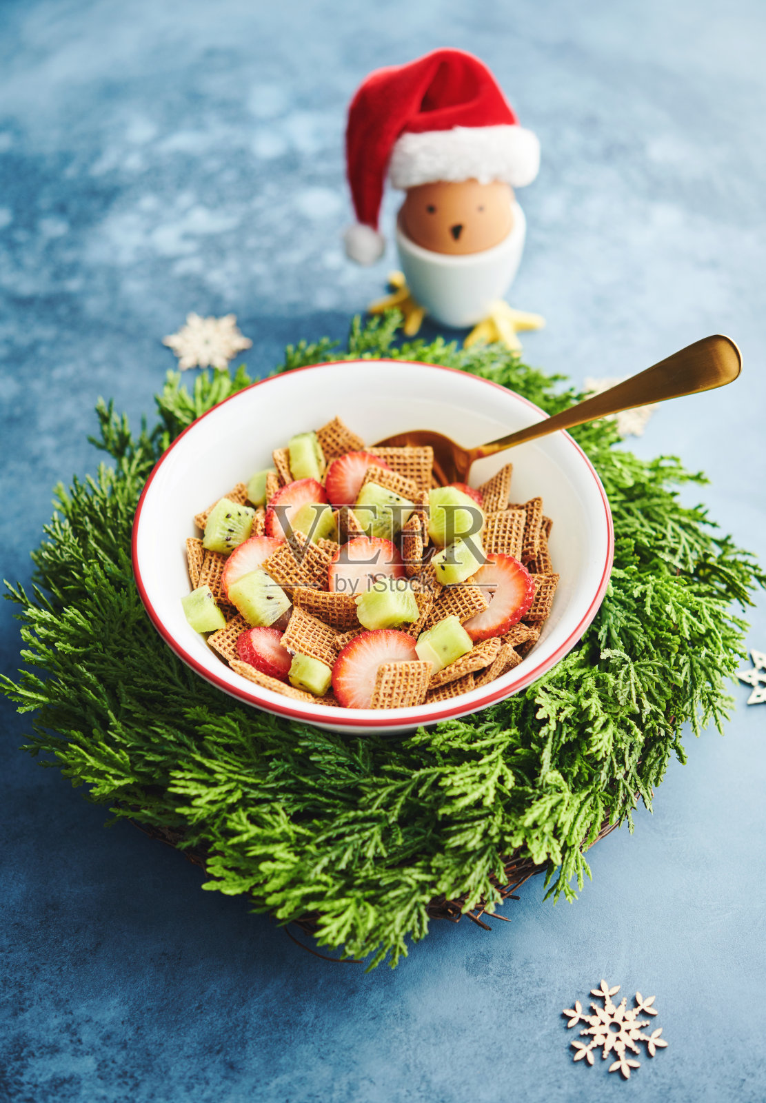 圣诞主题的早餐照片摄影图片