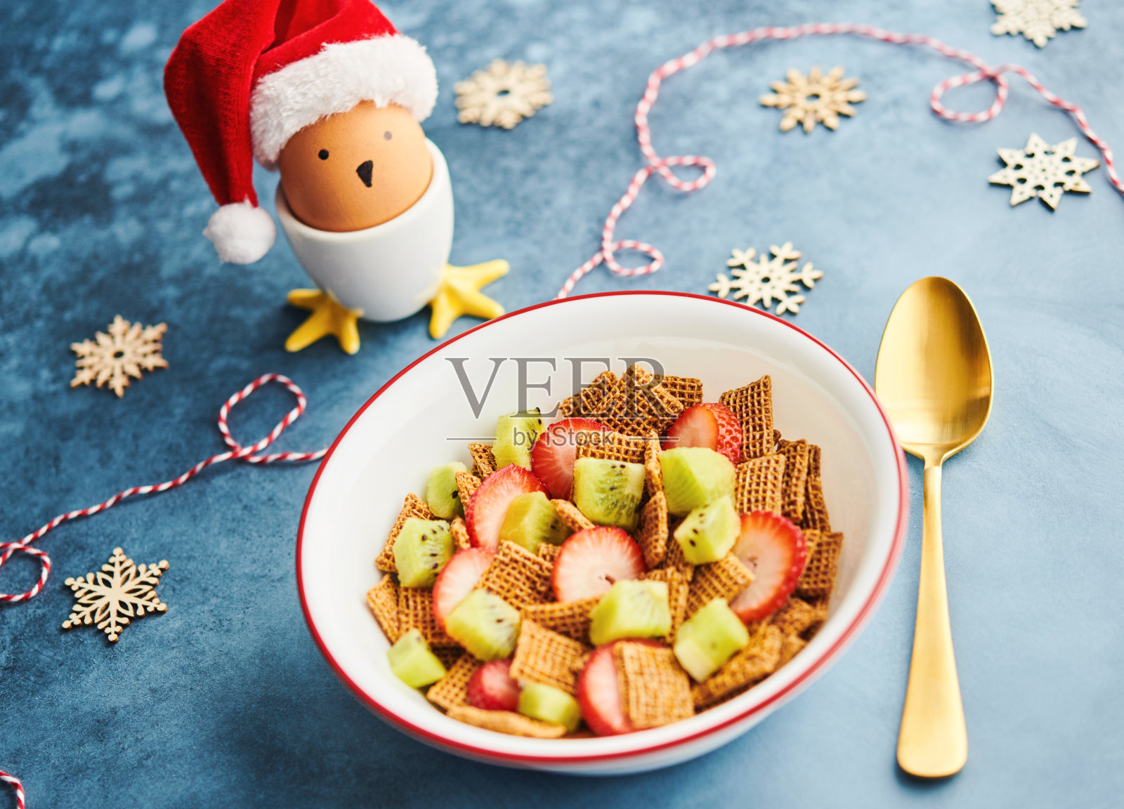 圣诞主题的早餐照片摄影图片