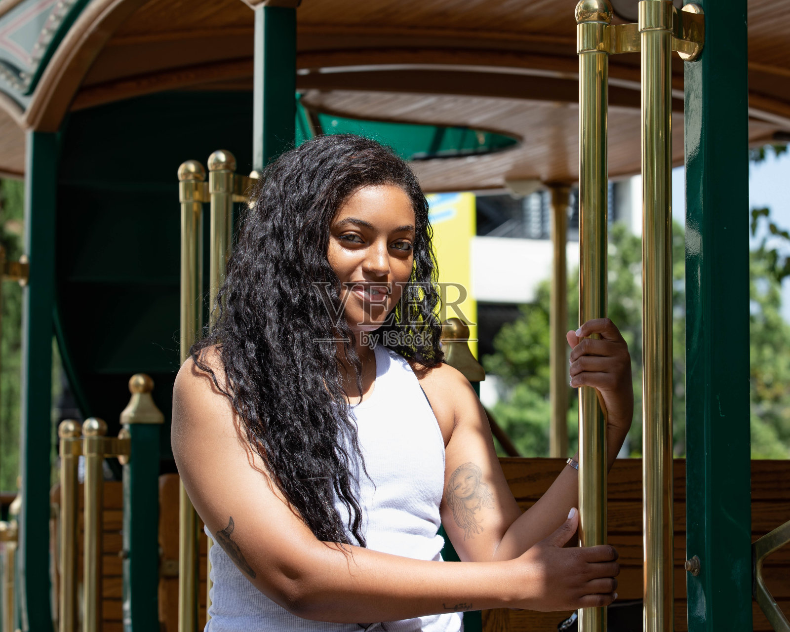 美丽黑人女性肖像照片摄影图片