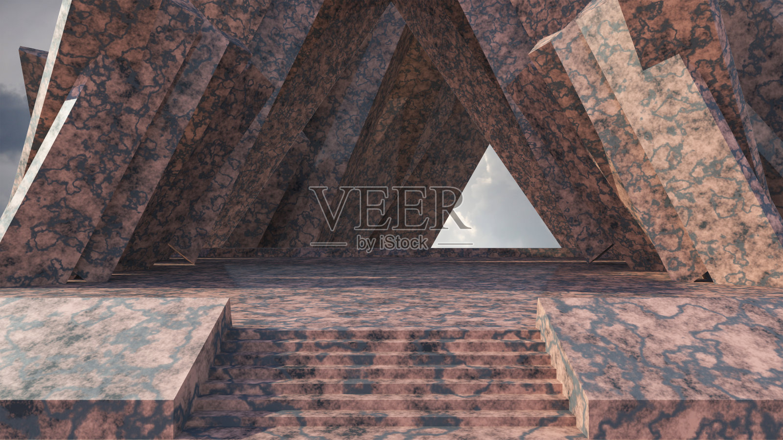 空间环境，为你的角色组合做好准备。三维渲染照片摄影图片