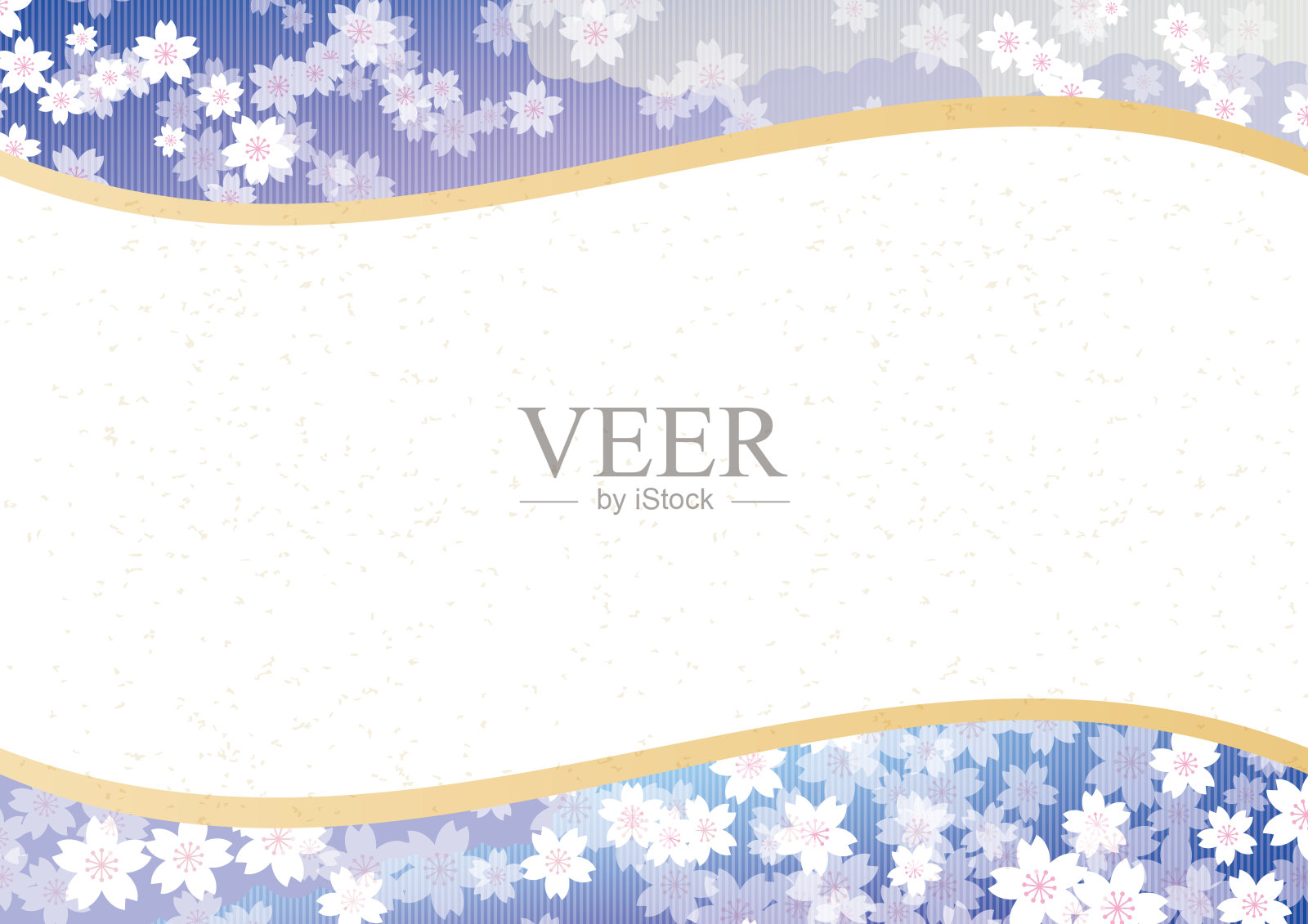 樱花盛开的背景插画图片素材