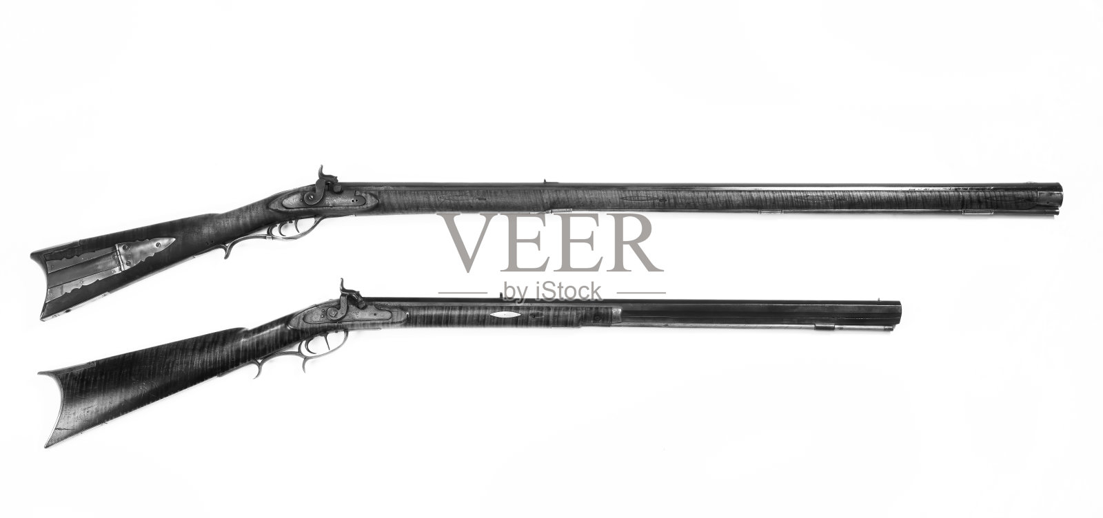 古董山步枪。照片摄影图片