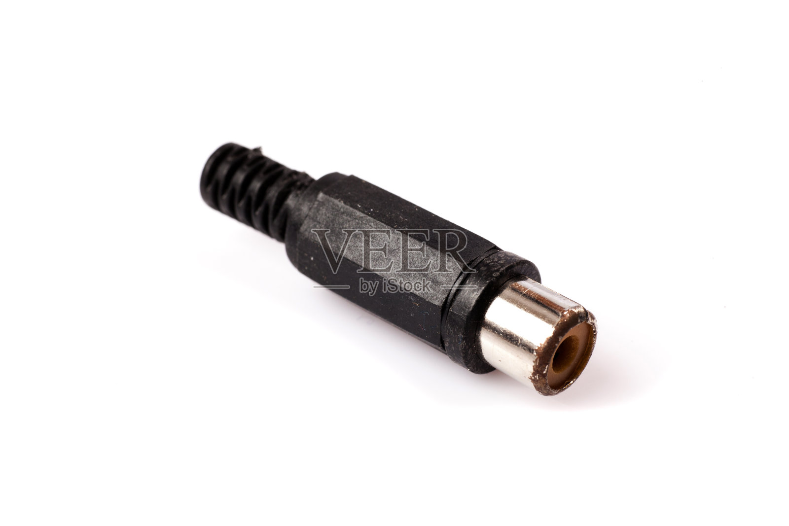 音频插孔，插头转换器的视频和声音的白色背景照片摄影图片