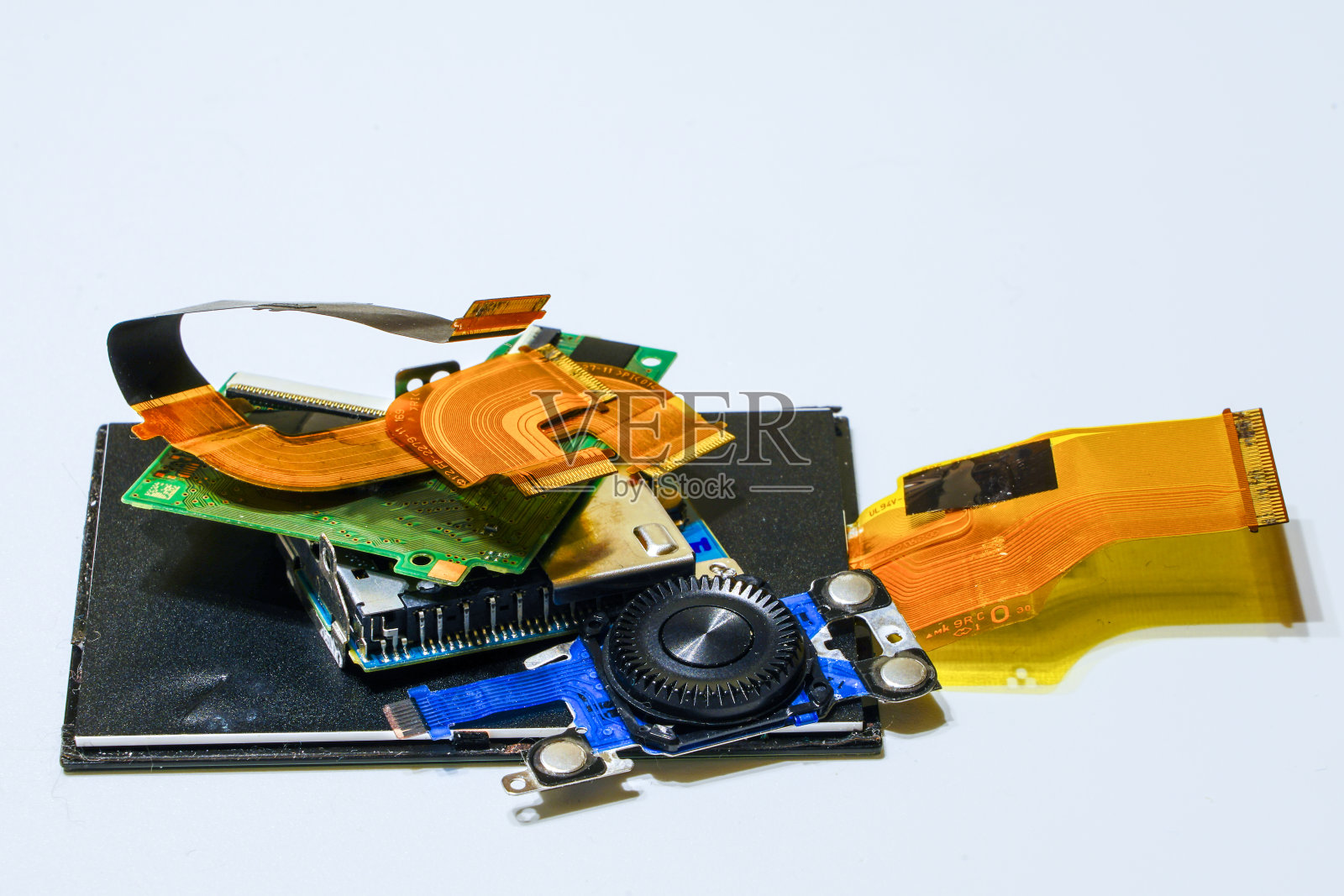 数码相机更换零件，显示器，控制光标，芯片和电缆照片摄影图片