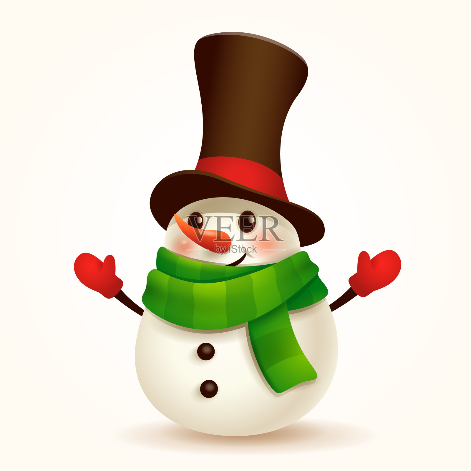 快乐的雪人。设计元素图片