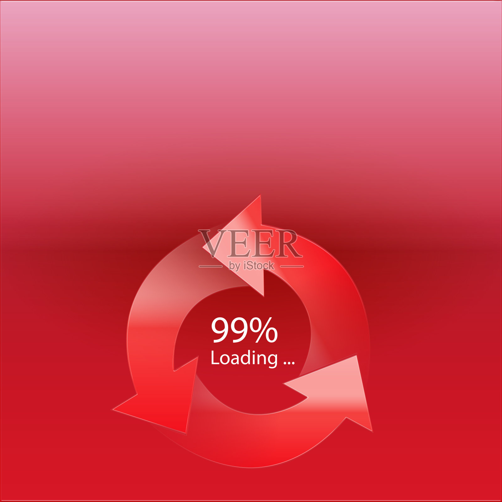 在白色背景上加载99%的符号概念照片摄影图片